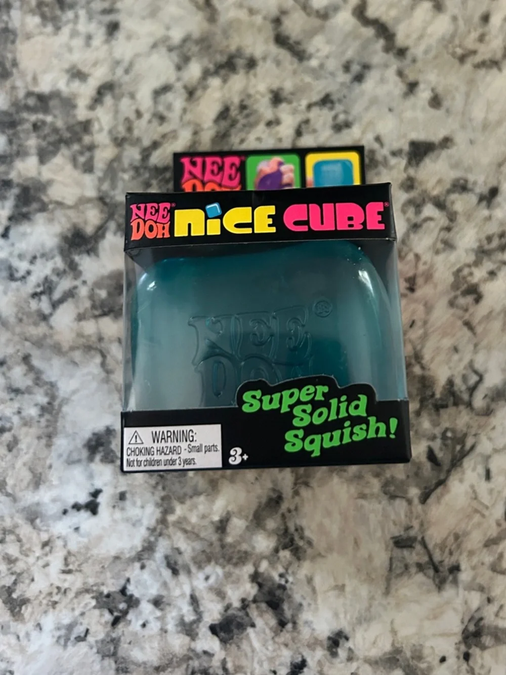 NeeDoh Nice Cube Blue Squishy Toy - Picture 3 of 7